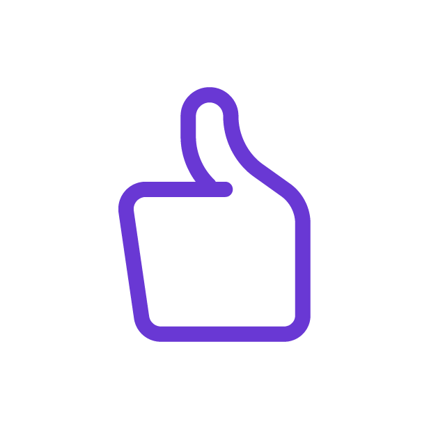 A thumbs up to represent owning it