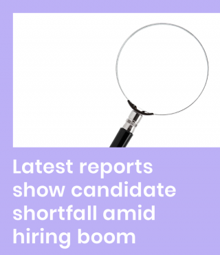 Magnifying glass in purple rectangle